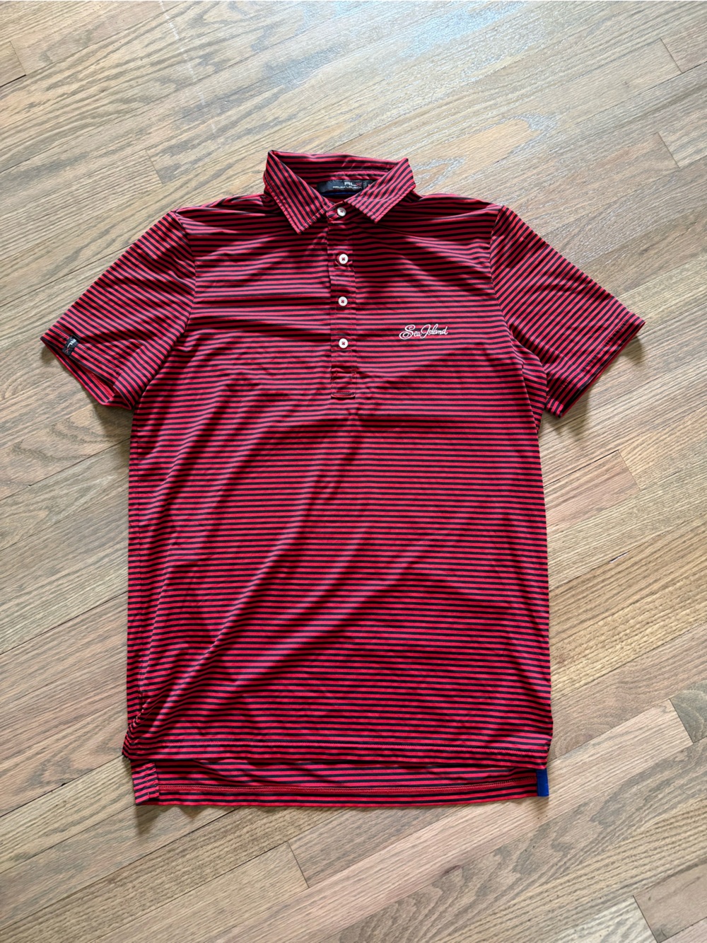 RLX Ralph Lauren Red and Black Striped Men's Polo